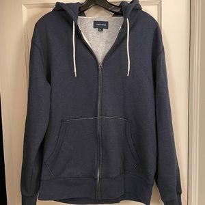 Blue JCrew men’s zip up hoodie